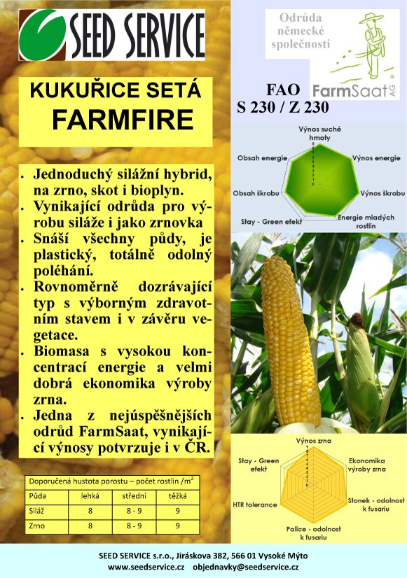Kukuřice setá farmfire informační leták