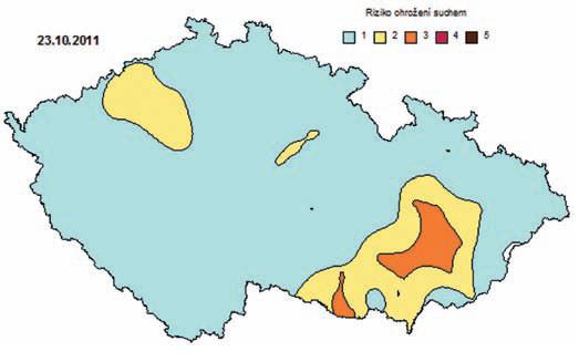 Mapa rizika ohrožení suchem